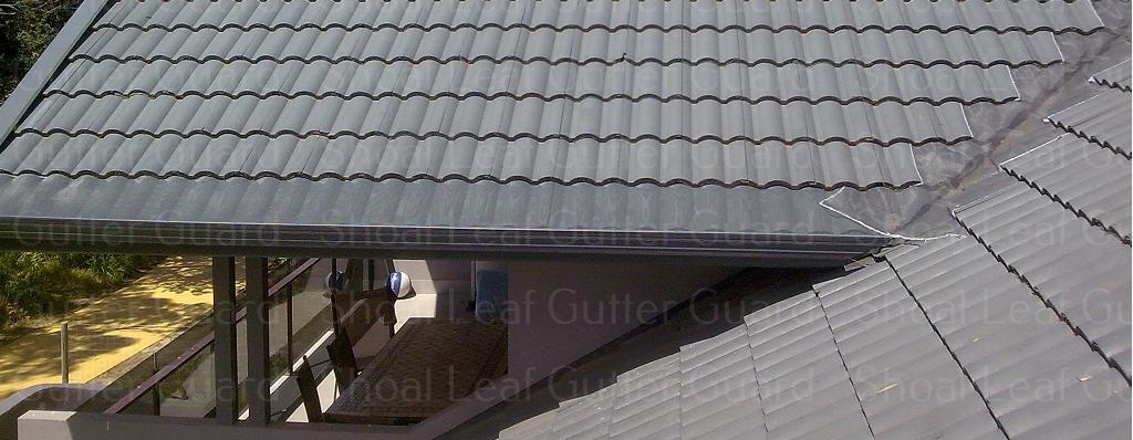 Iornstone tile fitted with leaf screener gutter mesh - Leaf guard albion park & gutter guard albion park